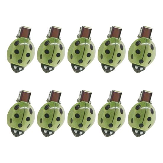 10Pcs Women Hair Clips Anti-slip Teeth Ladybug Decor Hairpins Bangs Buns Braids Multi-Purpose Styling Hair Pins