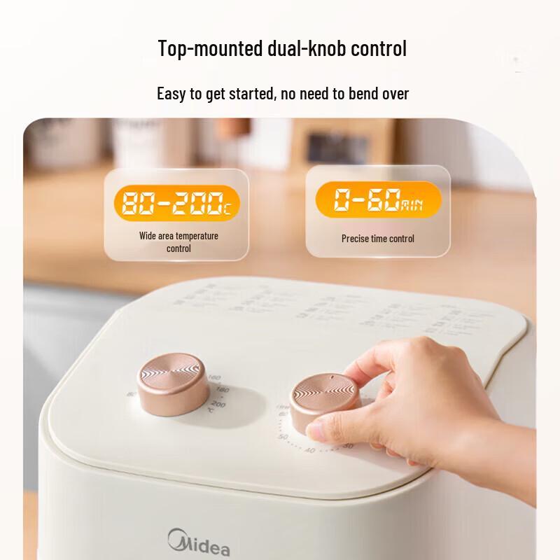 Midea 5L Visible No-Flip Air Fryer Oven CN Plug (adapter Included)