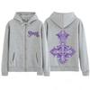 Ghost Skeletour World Tour Album Harajuku Zipper Hoodies Unisex Gothic Oversized Zip Up Sweatshirts Harajuku Hip-hop Coat