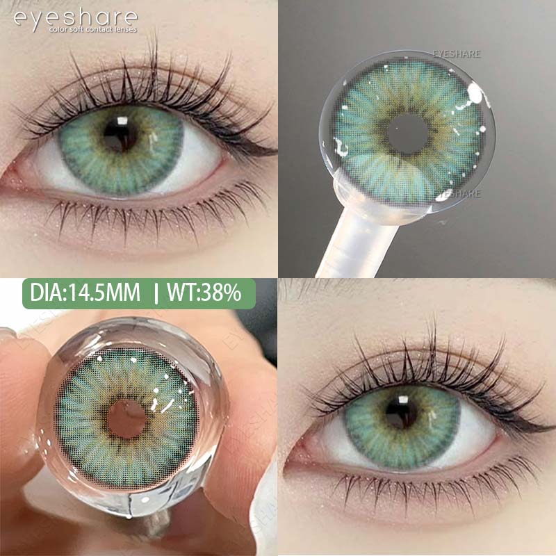 EYESHARE Fashion Color Contact Lenses Bright Blue Color Contact Lenses Soft Lenses Green Cosmetic Contact Lenses Brown Contact Lenses