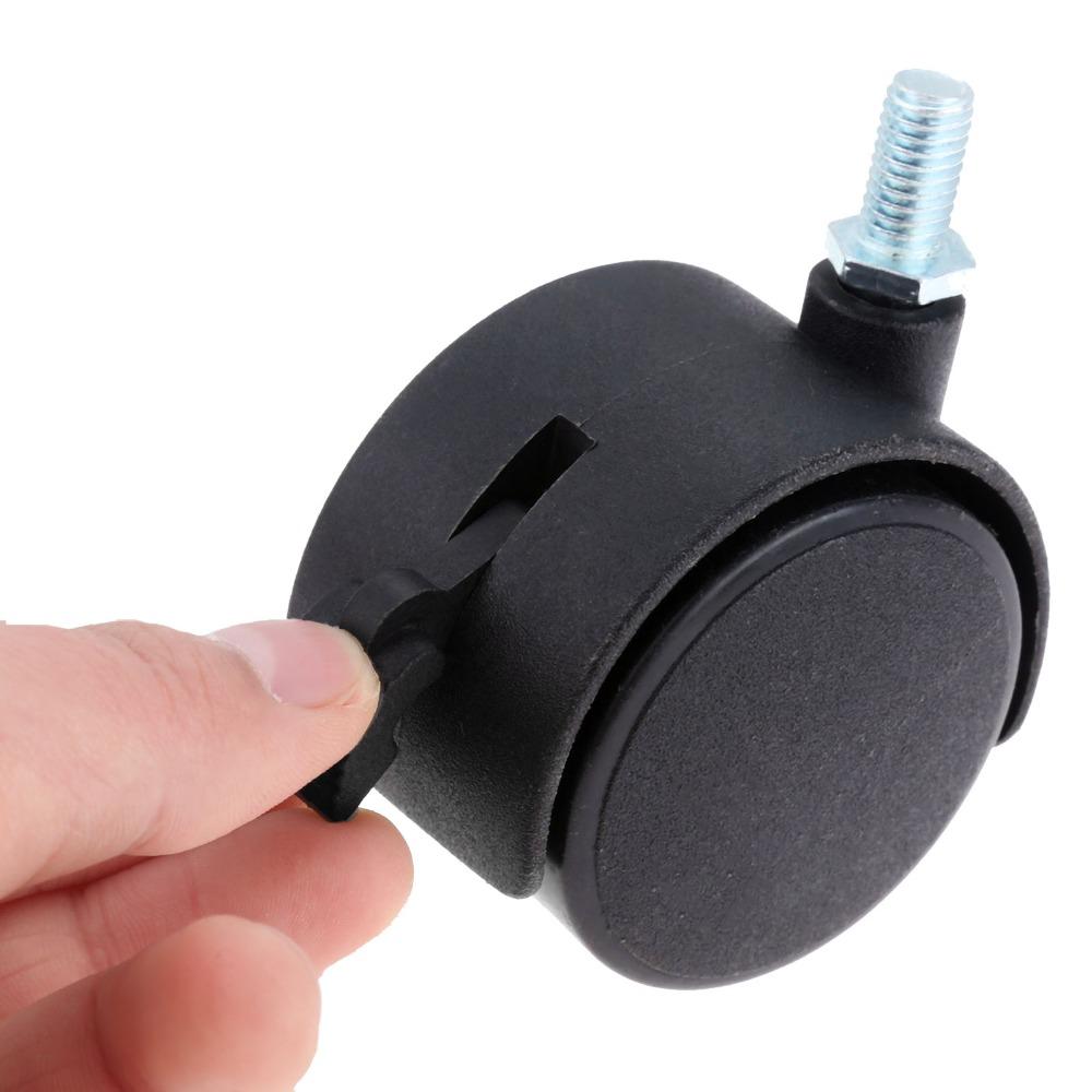 Screw Plate Silent with Brake Replacement Chair Wheel Furniture Caster Office Chair Caster Roller