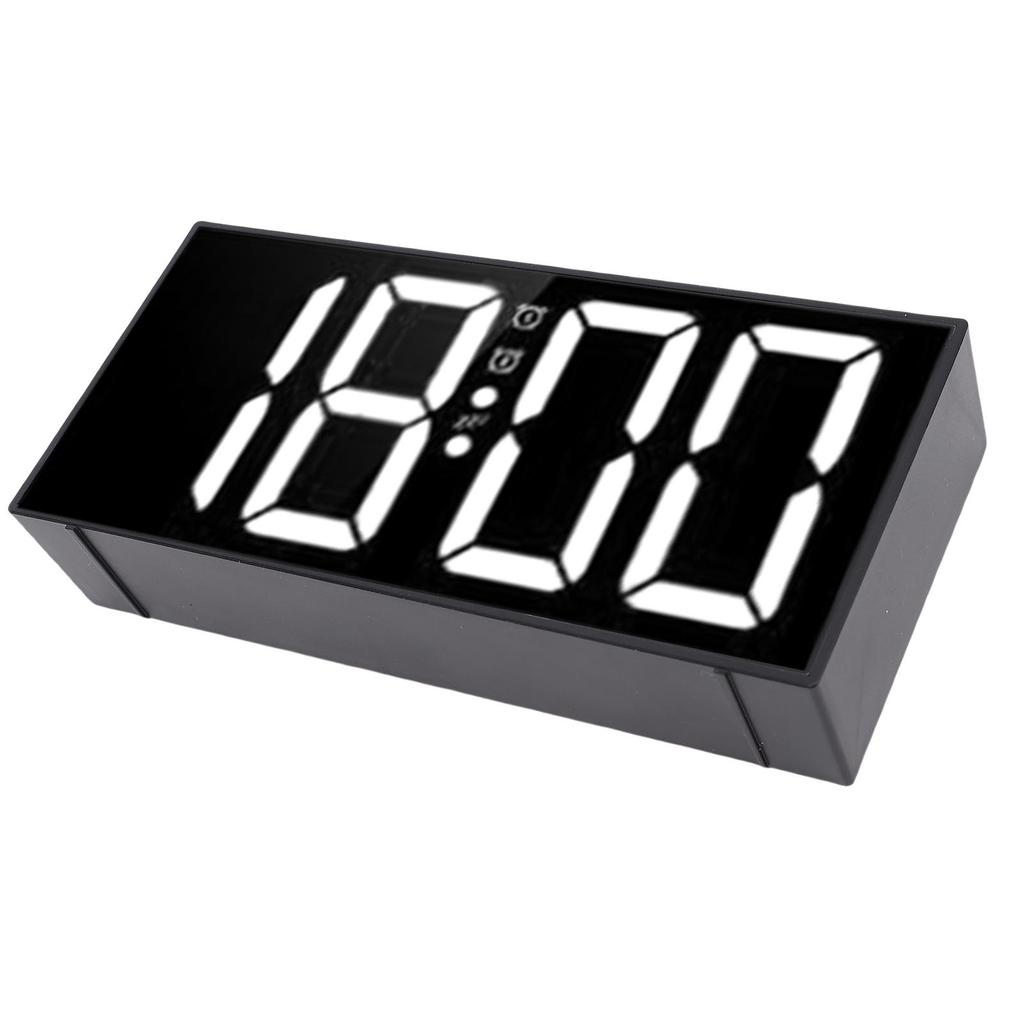 Lauter Doppelwecker 7,4 Zoll Spiegel LED 3 Modi Vibrationswecker mit Bettvibrator unter dem Kissen für Tiefschläfer