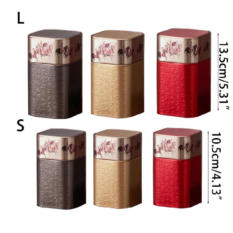 Portable Empty Tea Tin Can Reusable Tea Container Small Tea Packagings Box