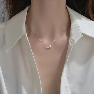 Collares Con Colgante Butterfly Necklace For Women Clavicle Chain Woman Jewelry Birthday Gift Accessories Pendant Choker