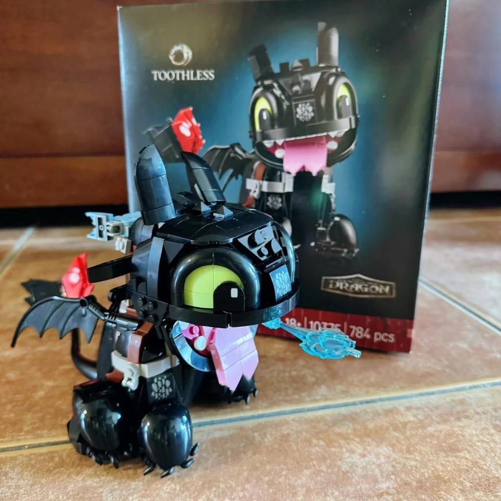 Adult Building Blocks Set - Toothless Dragon Model 10375 Movie Fan Gift 784 Pieces Creative Birthday Present