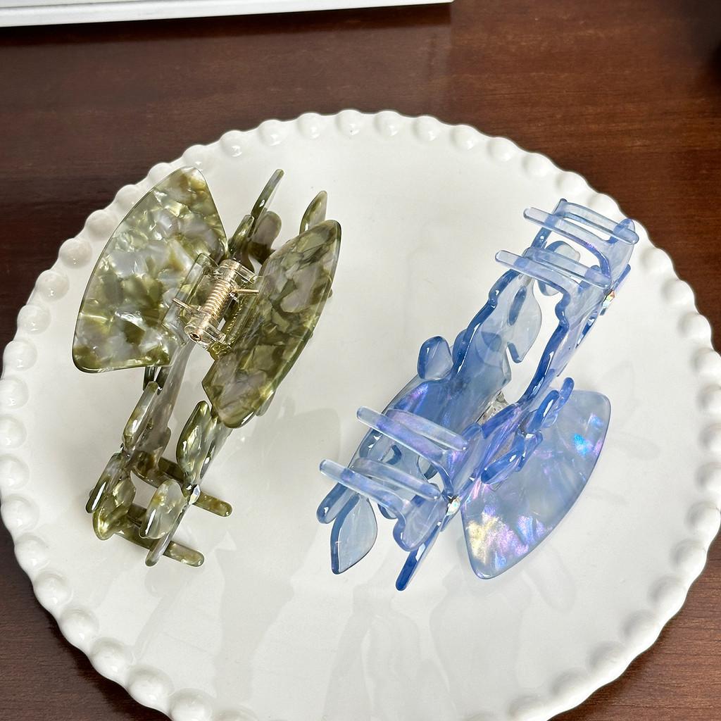 Elegant Floral Design Rhinestone Hair Claw Clip Large Size Stylish Accessory For Women