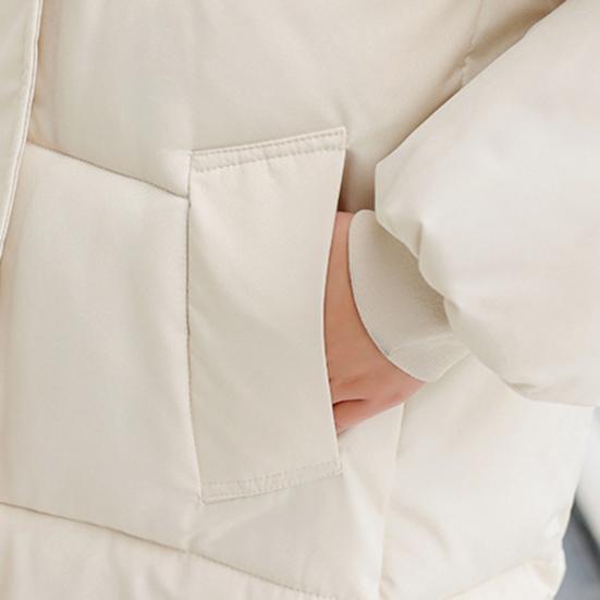 Long Puffer Jacket for Women Thicken Warm Quilted Hooded Coat Zip Up Full Length Down Coat Winter Outerwear