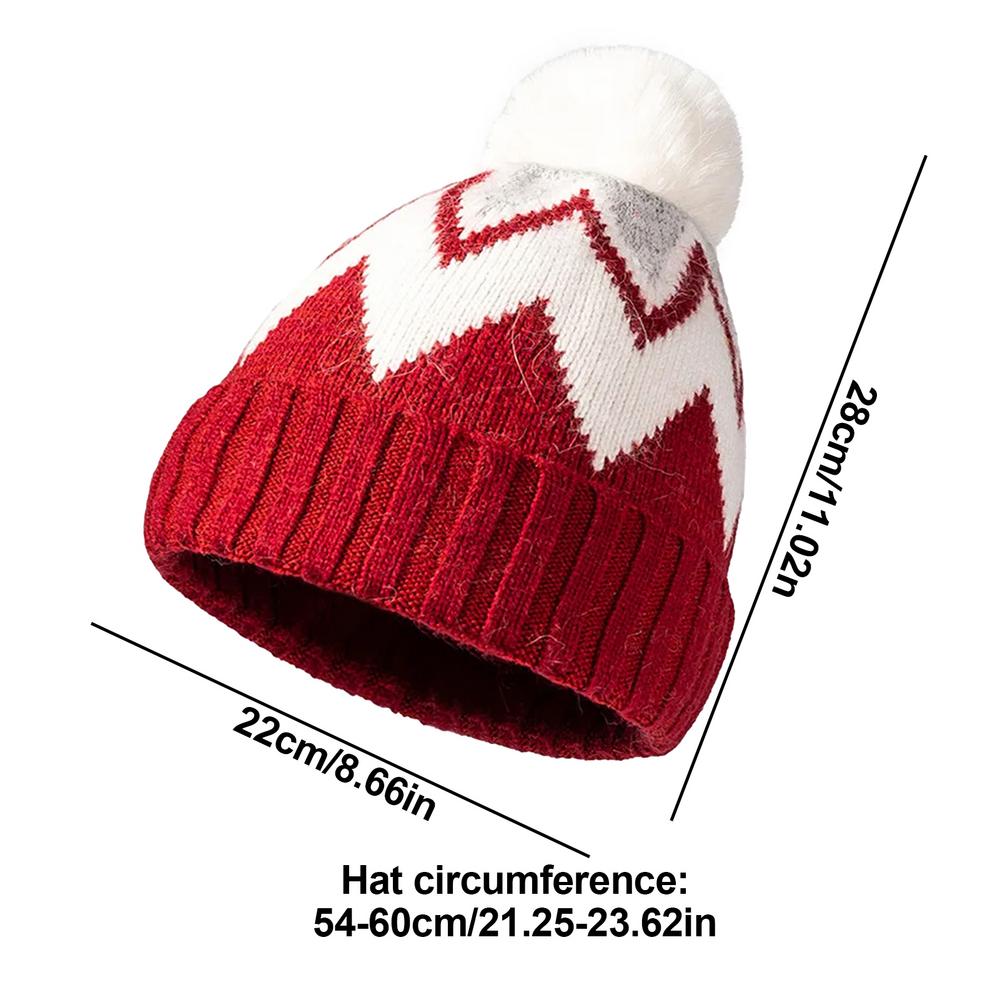 Rabbit Women Winter Warm Beanies Hat Scarf Breathable Rabbit Hair Blend Knitted Hat Scarf For Women Warm Lining Caps