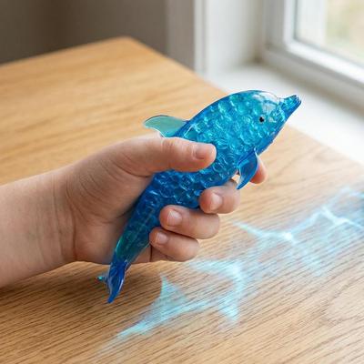 Squishy Haj Delfin Stressbold Fidget Legetøj Strækbart TPR Angstlindring Håndterapi Sensorisk Gave til Voksne Børn Squishy Legetøj