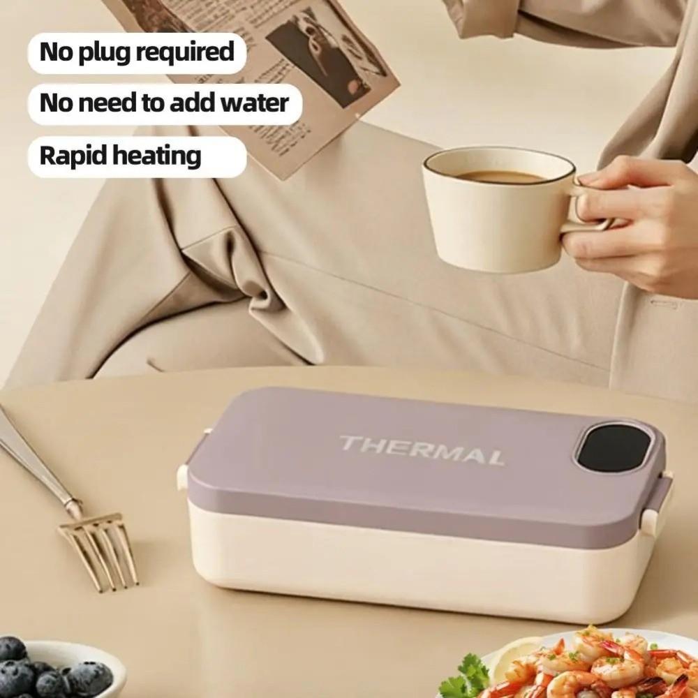 Rechargeable Food Warmer 900ml Capacity Electric Heated Lunch Box Hot Meal Container  Travel