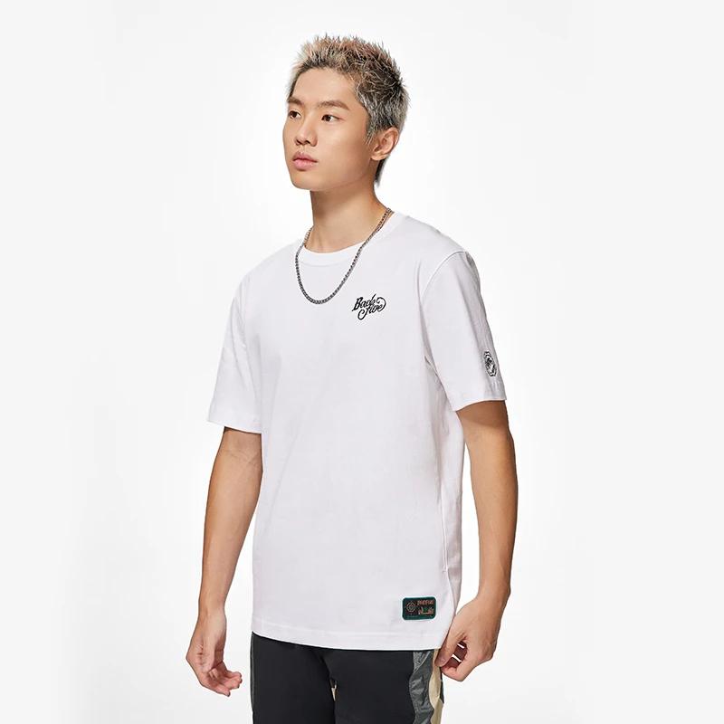 Li-Ning Anti-Wu Herbal Warfare Series Letter Print Short Sleeve T-Shirt Men Tops White AHSS725-1