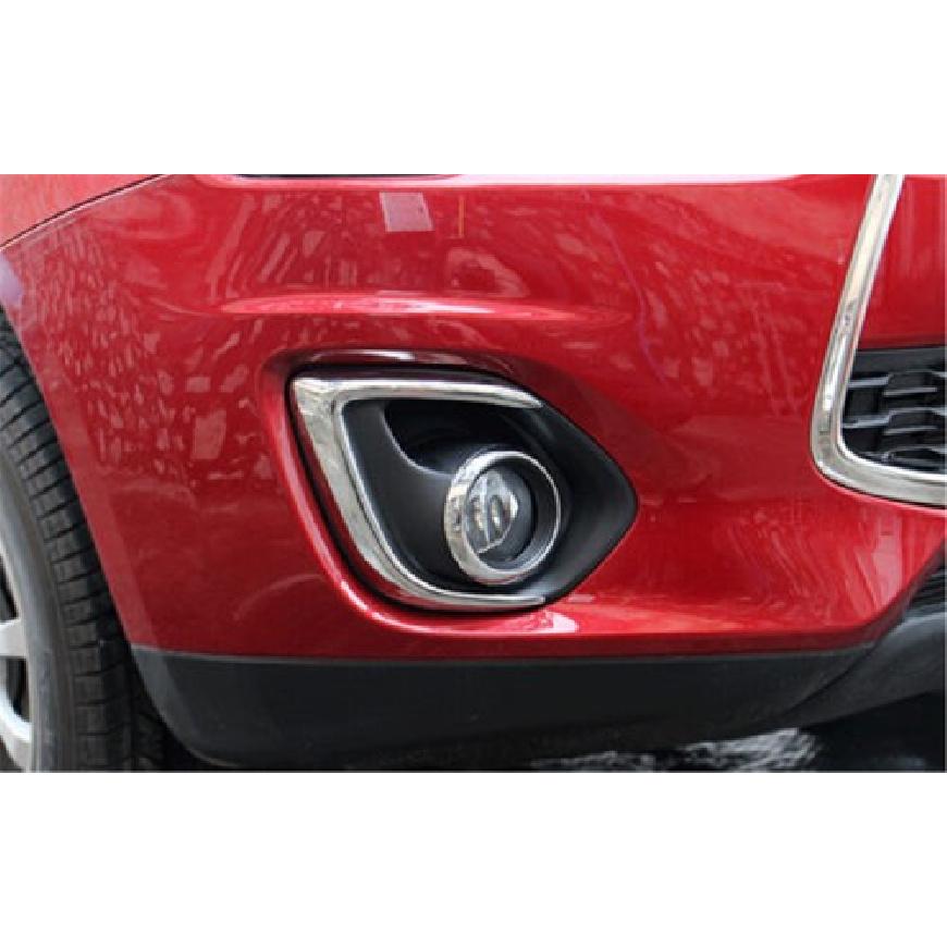 Chrome Front Fog Light Eyebrow Trim For Mitsubishi Outlander Sport ASX RVR 13-15