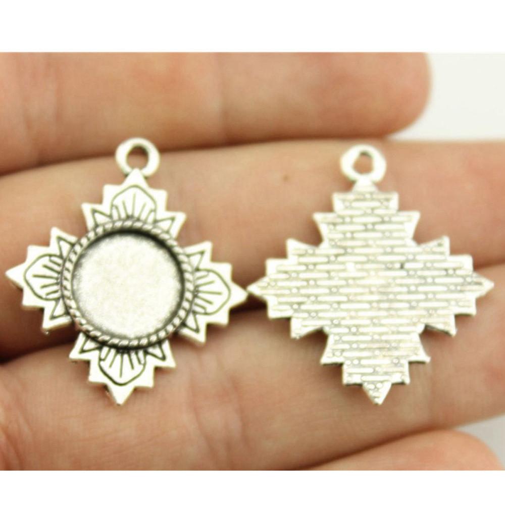 Fit Round 12mm Glass Cabochon Base Setting Tray Accessories Parts Men Jewelry New Arrivals Cheap Cute Stuff