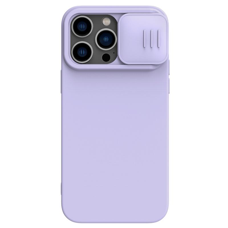 

Рідкий силіконовий чохол Nillkin для iPhone 14 Pro Max 14 Pro 14 Plus CamShield Silky Phone Case Camera Slider Протиударна задня кришка iPhone 14 Plus фіолетовий