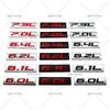 Car 6.0L6.1L6.2L6.4L7.0L7.3L Displacement Label, Modified Labeling
