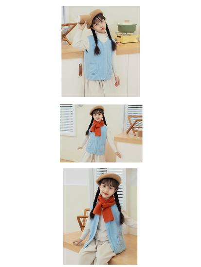 Kids' Lambswool Vest - Warm, Sleeveless Autumn/Winter Jacket for Boys & Girls