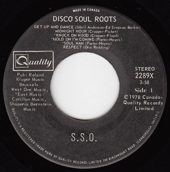

7inch Record S.S.O. ORCHESTRA Disco Soul Roots 2289X Quality 1978 Canada SoulFunk Used