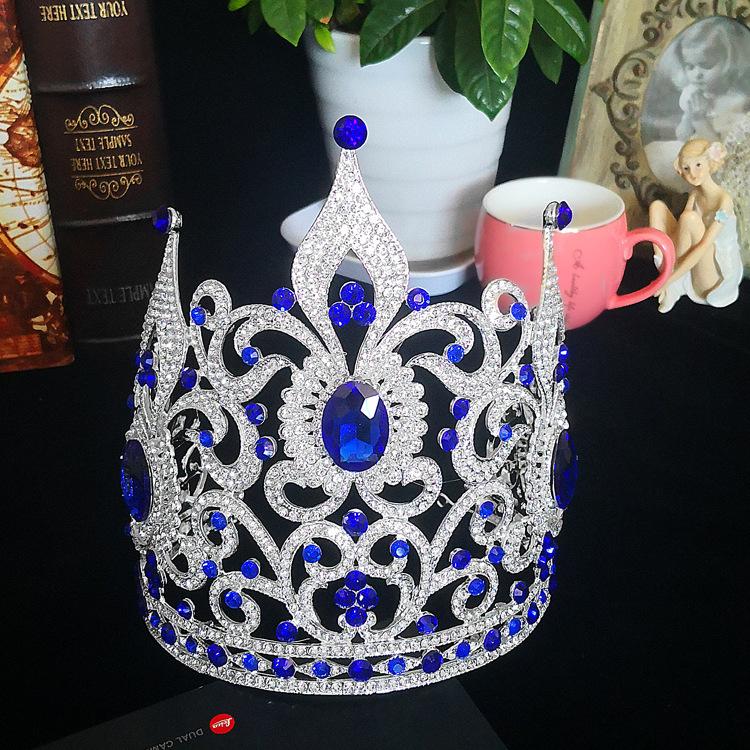 NZ1118 High Quality Fashion Crown Tiaras Big Crowns Women Rhinestones Princess Large Crown Hair Jewelry