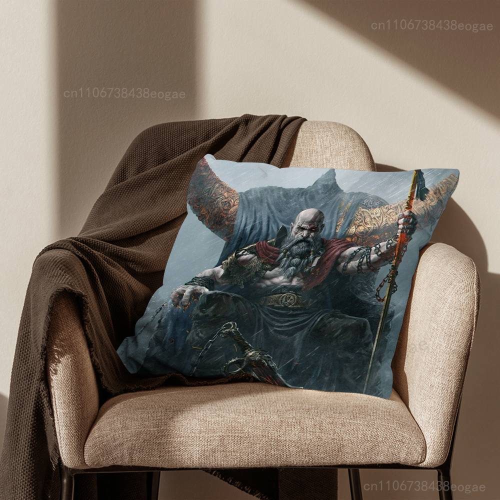 Funda de Cojín Decorativa Genial del Juego G-God OF W-War Para 45x45cm,55x55cm,30x30cm Para Decoración de Dormitorio en Casa y Protector