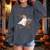 Kids Halloween Printed Hoodie, Loose Fit Casual Pullover for Boys Girls