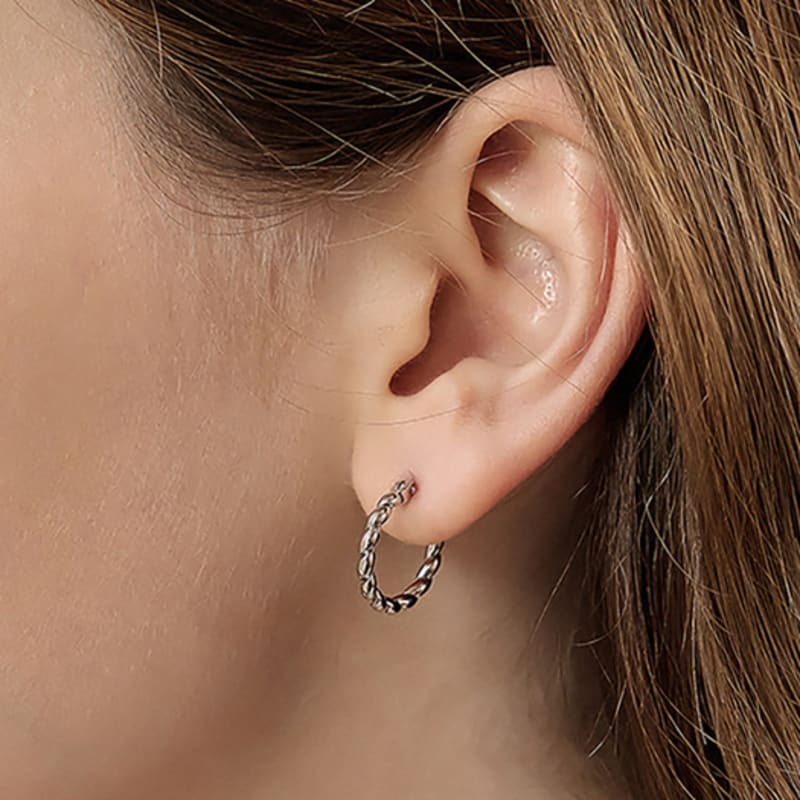 Dana Burton Twisted Flow Hoop Earrings