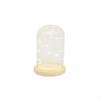 Miniature Lights Glass Cloche Warm Glow Tabletop Dome Modern Design Lighted Display Bell Jar for