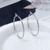 Thickened Electroplated Minimalist Hoop Earrings Round Face Women Korean Style Fashion Jewelry