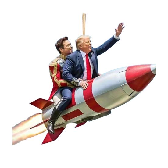 2D Acrylic Pendant Christmas Ornament with Lanyard Easy To Hang Lightweight Hanging Decor Car Accessories