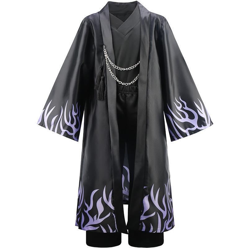 Kpop Lovci démonů Cosplay Kostým Film Saja Chlapecké Oblečení Potisk Plášť Topy Kalhoty Set Jevištní Převlek Dětský Párty Kostým