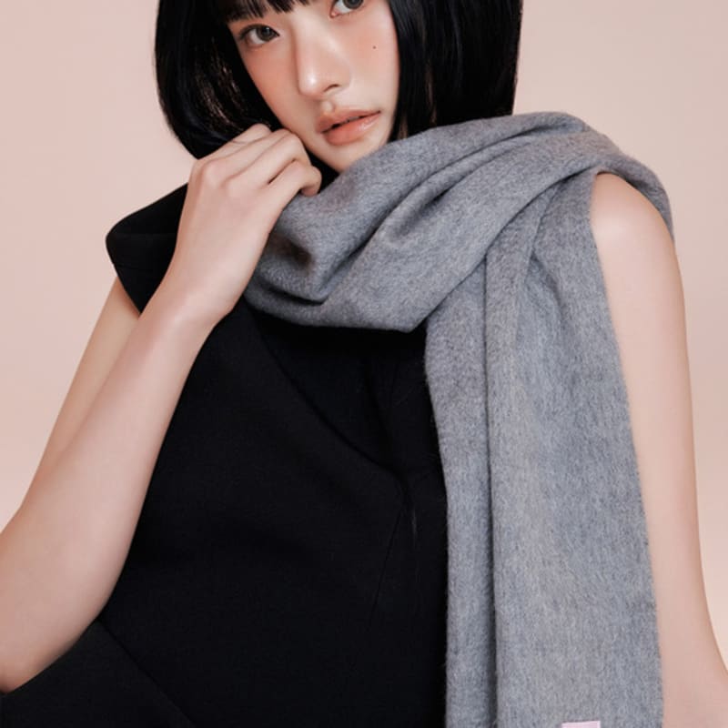 

RECLOW RECLOW LAND 100% Cashmere Muffler Charcoal FREE