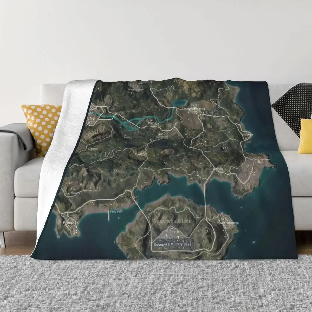PUBG Новый Эрангель 10000x10000 (10к) постер Плед Одеяла Для Диванов Спальный Мешок Винтажные Одеяла Size: 75*100cm, Weight: 230 GSM