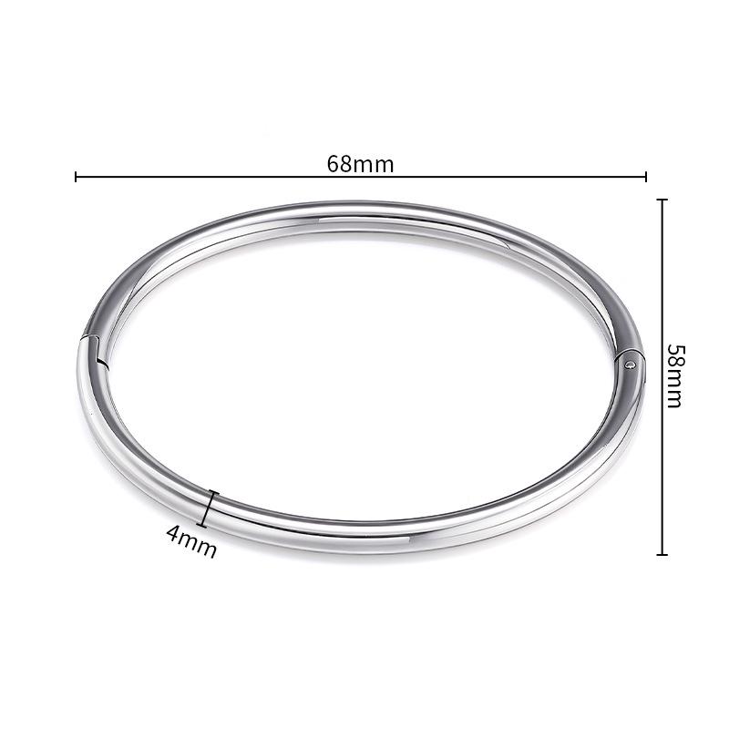 Stainless Steel Bamboo Joint Bangle: European & American Retro Titanium Bracelet