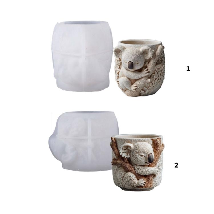 Artistic Silicone Mold Koala Pattern Resin Casting Jewelry Making Moulds Home Garden Decors Creative Crafting Projects