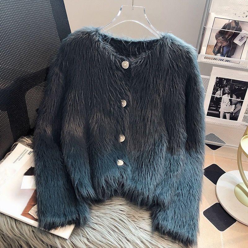 White Long Sleeved Jacket Women's Spring Sweater Autumn New Small and Short Loose and High-end Cardigan Top