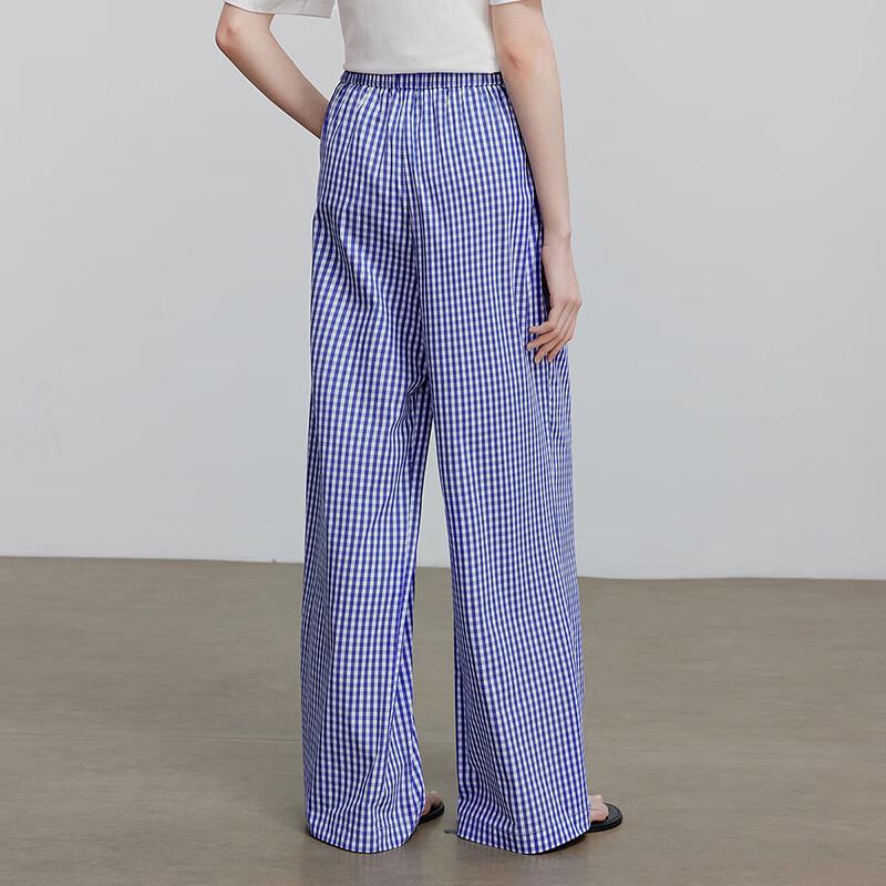 Chuyu 2025 Summer Relaxed Plaid Wide-Leg Casual Pants
