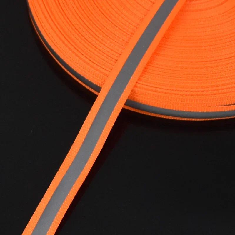10Yards Meetee 10mm Reflective Nylon Webbing Fluorescent Silver Ribbon Safety Warning Band Uniform Decor Straps DIY Accessories