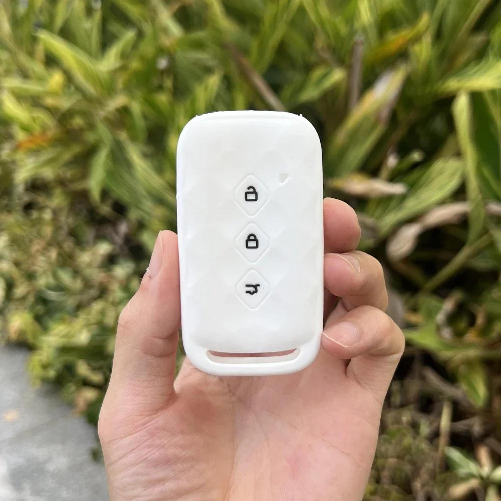 3 Button Silicone Car Key Cover Protect Case Set for Baojun 510 730 360 560 RS-5 530 630 Wuling Hongguang S Keychain Accessories