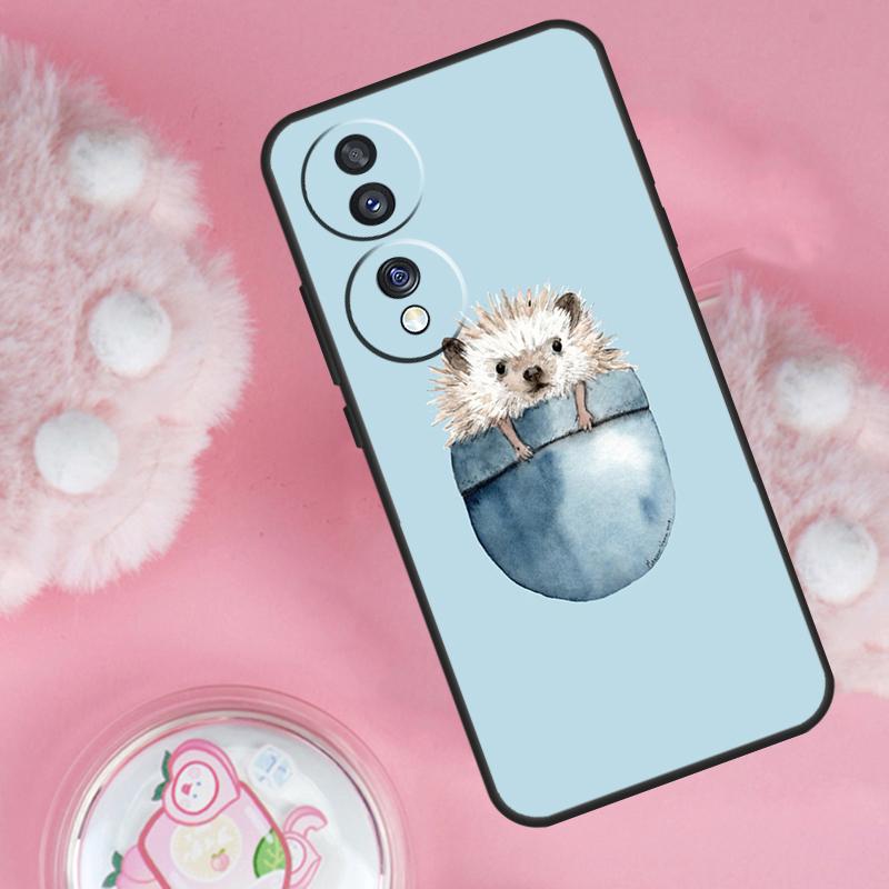 Animal Hedgehog Case For Honor 200 Pro 50 70 90 Lite X9b X9a X8b X8a X8 X9 X9c Honor Magic 7 6 5 Lite Cover