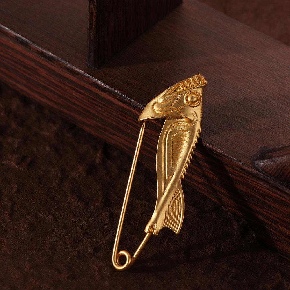 Jewelry Piranha Shape Brooch Exquisite Fish Bone Pin Fashion Fish Head Pin Daily Wear
