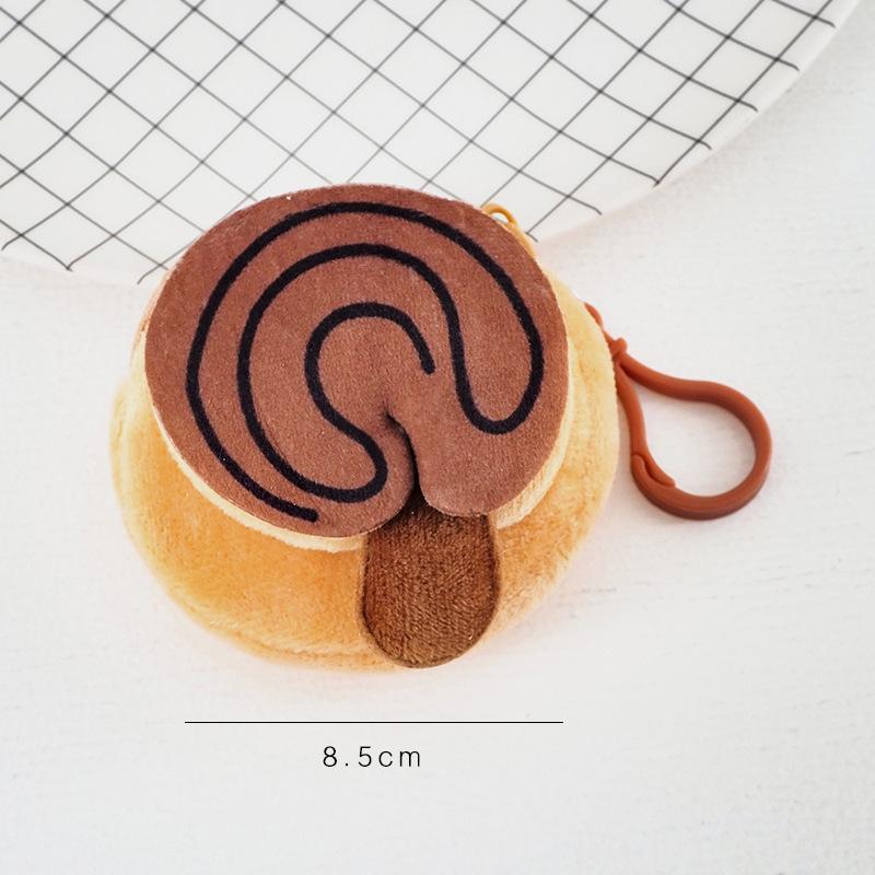 Soft Plush Toy Figurine Money Wallet for Students - Portable Coin Storage Bag with Cartoonish and Cute Design - Zipper Headphone Bag
