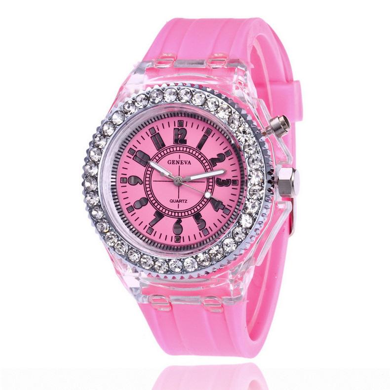 Geneva Luminous Watch Led Luminous, Diamond-Encrusted Watch Men'S Supply Watch