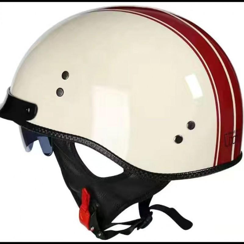 Retro Motorcycle Half Helmet Electric Scooter 3C Certified Sun Protection