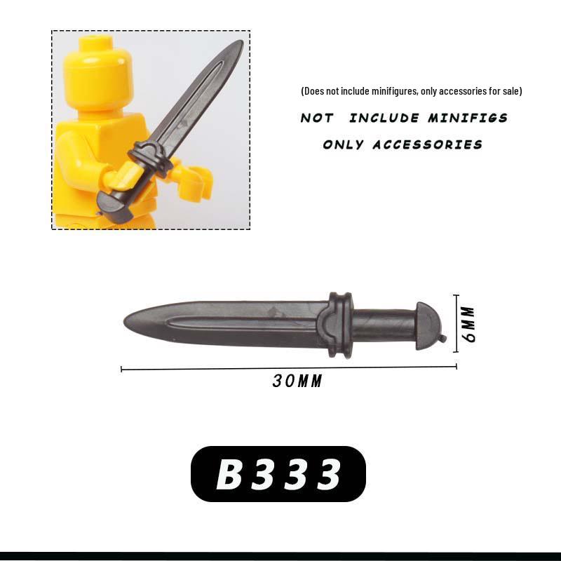 Medieval Knight Scene Minifigure: Fountain, Rapier, Compatible with LEGO Bricks