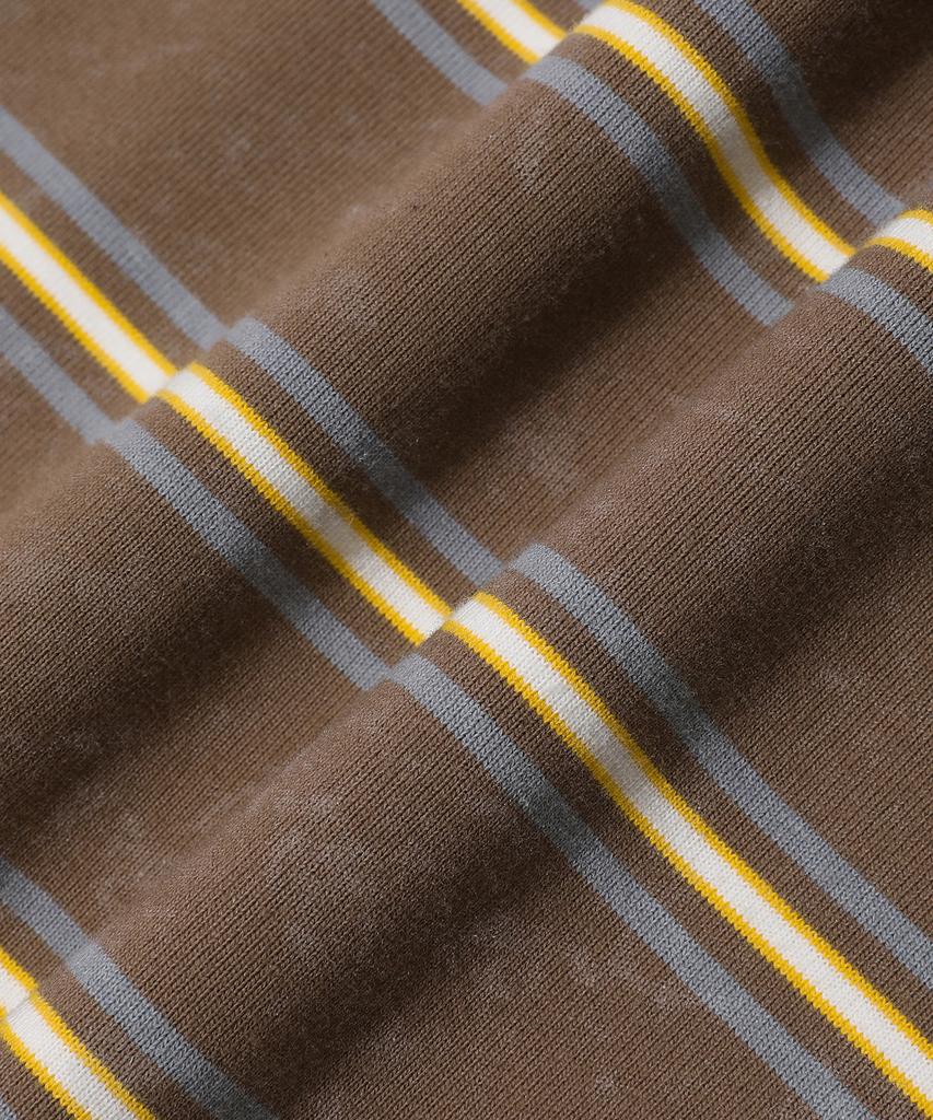 MAINBOOTH Rough Star Stripe T-Shirt(Brown)