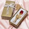 Silver Rod Pink Flower Crystal Rose European Creative Wedding Gift Small Gift Home Garden Festive Party Supplies