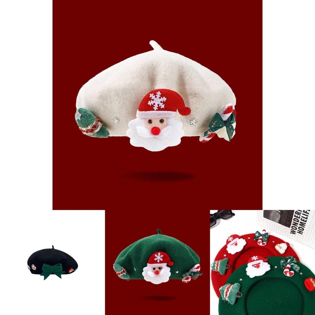 Trendy Japanese Childrens Wool Beret For Winter With Fun Christmas Motifs