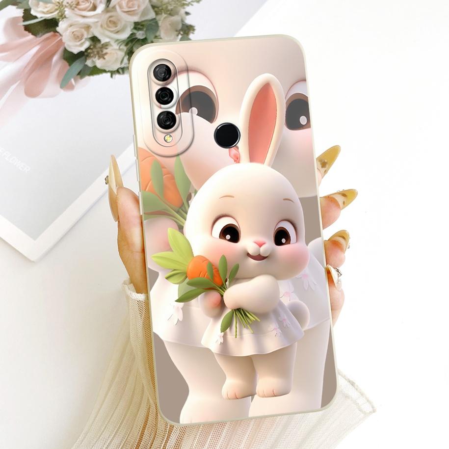 For Huawei P30 Lite Pro Case MAR-LX1M VOG-L04 Cover Cute Cartoon Cat Rabbit Soft Silicone Bumper For Huawei Nova 4e P30Pro Shell