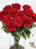 12 Stück Kunstseidenrosen, Kunstblumen, Bulk-Rosen, Blumenarrangement, Blumenstrauß für Zuhause, Hochzeit, Party, Garten, Brautdekoration