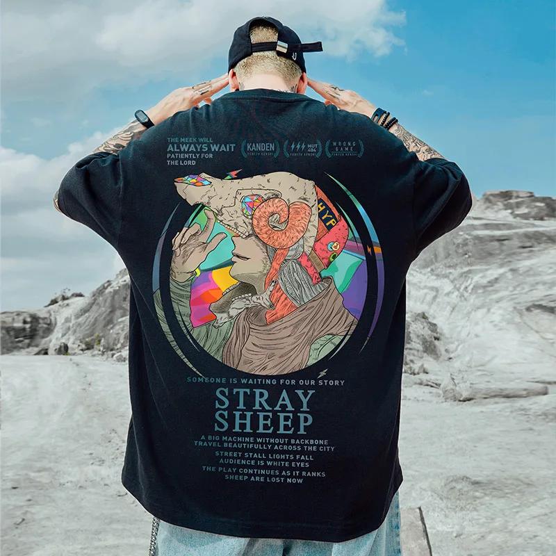 Oversized Men's Cotton T-shirt Short Sleeve Tee Summer Breathable Hip Hop Streetwear Y2k Tops Graphic T Shirts Harajuku Clothing