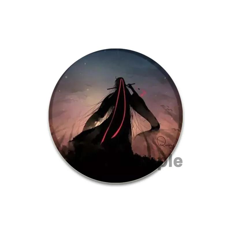 

32/44/58 мм аниме Mo Dao Zu Shi Брошь Вэй Усянь Значок Ручной Работы Жестяная Булавка Нагрудник для Рюкзака Одежда Ювелирные Изделия Аксессуары Подарки 44mm